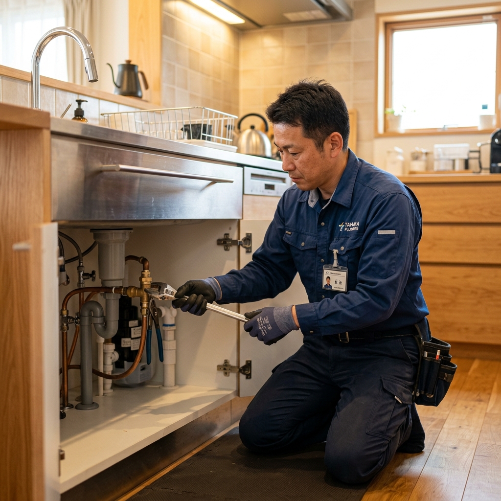 水道工事の様子